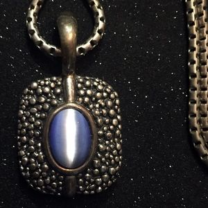 Blue Cat's Eye Pendant by Premiere Designs 18" 32g